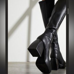 Jeffrey Campbell Second Skin Black Heeled Boots